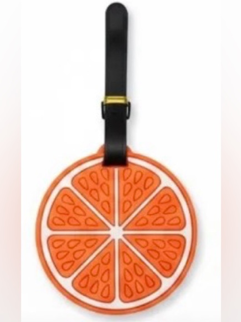 NWT‎ Kids Orange Fruit Rubber Luggage Tag Unisex Durable Travel Vacation School